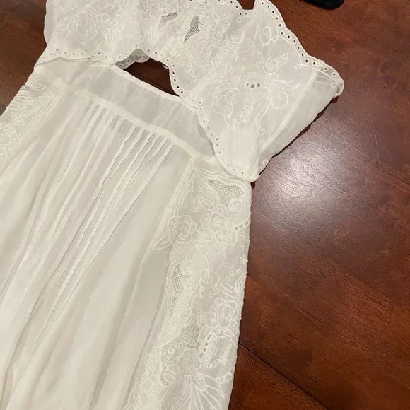 NWT Reiss Nellie Embroidered Front Halterneck Midi Dress - Picture 5 of 7